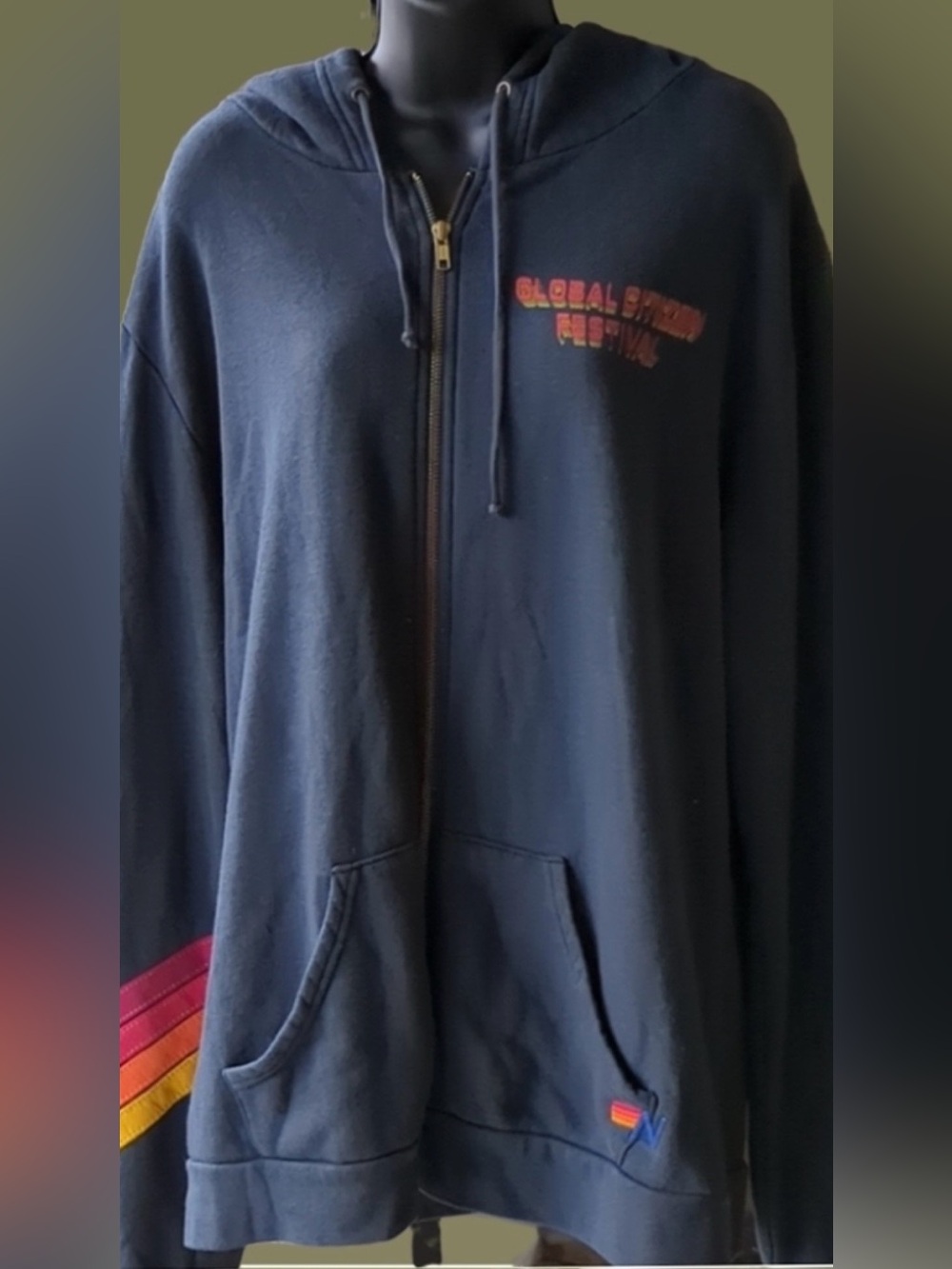 🍋✨ Aviator Nation global citizen festival zip up hoodie size xxl